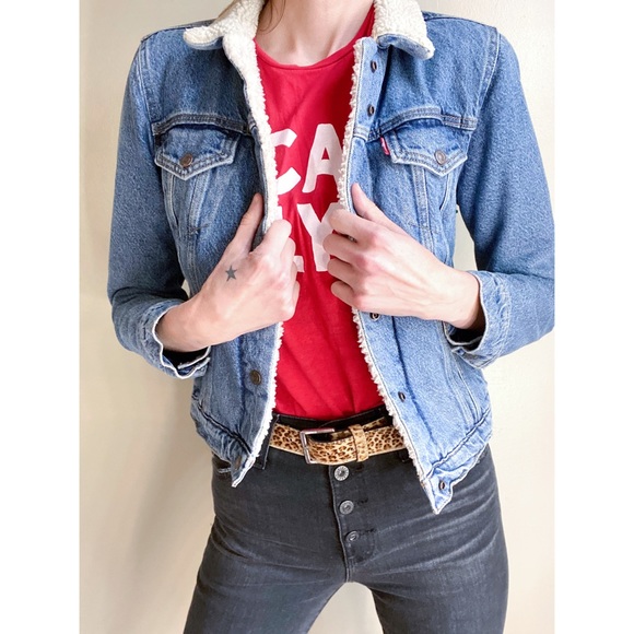 levi's faux shearling jacket